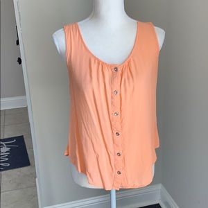 feau coral button down tank